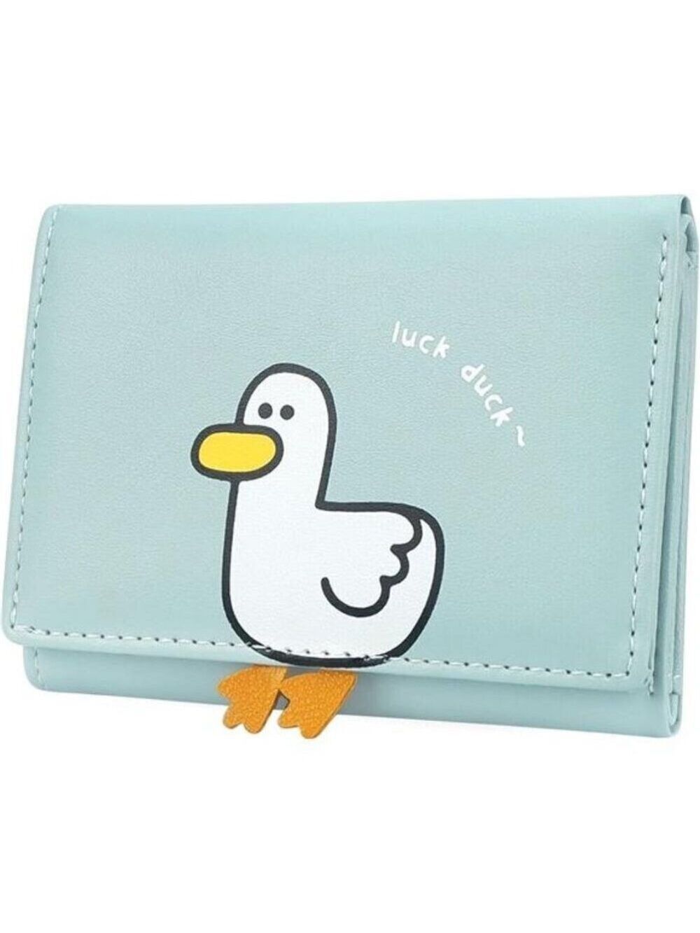 Light Blue Small Trifold Wallet – Leather RFID Blocking Mini Wallet:
